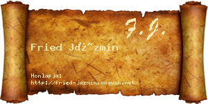 Fried Jázmin névjegykártya